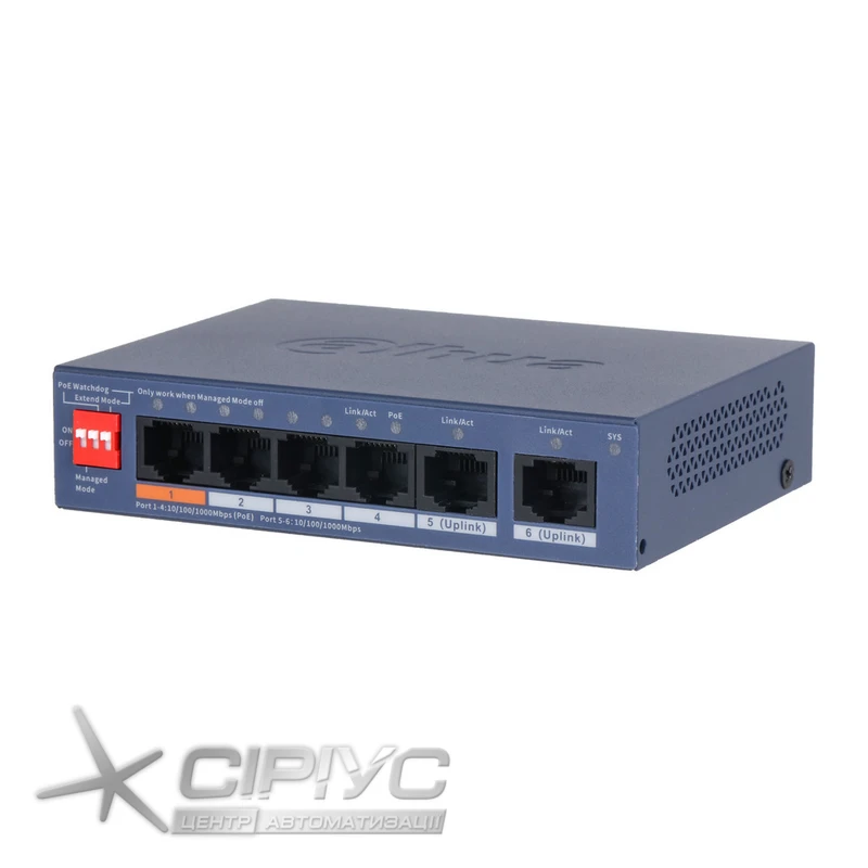 Коммутатор PoE Dahua DH-CS4006-4GT-60