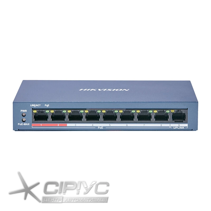 Коммутатор PoE Hikvision DS-3E0109P-E(C)