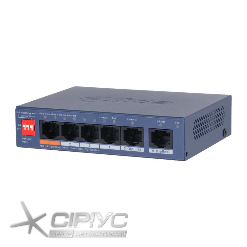 Коммутатор PoE Dahua DH-CS4006-4ET2GT-60