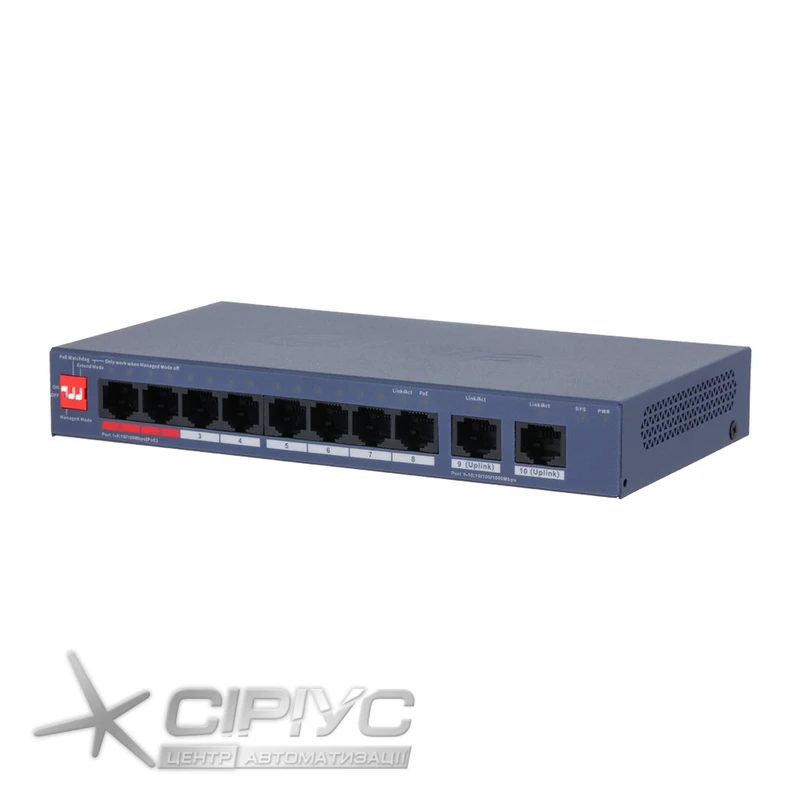 Коммутатор PoE Dahua DH-CS4010-8ET2GT-110