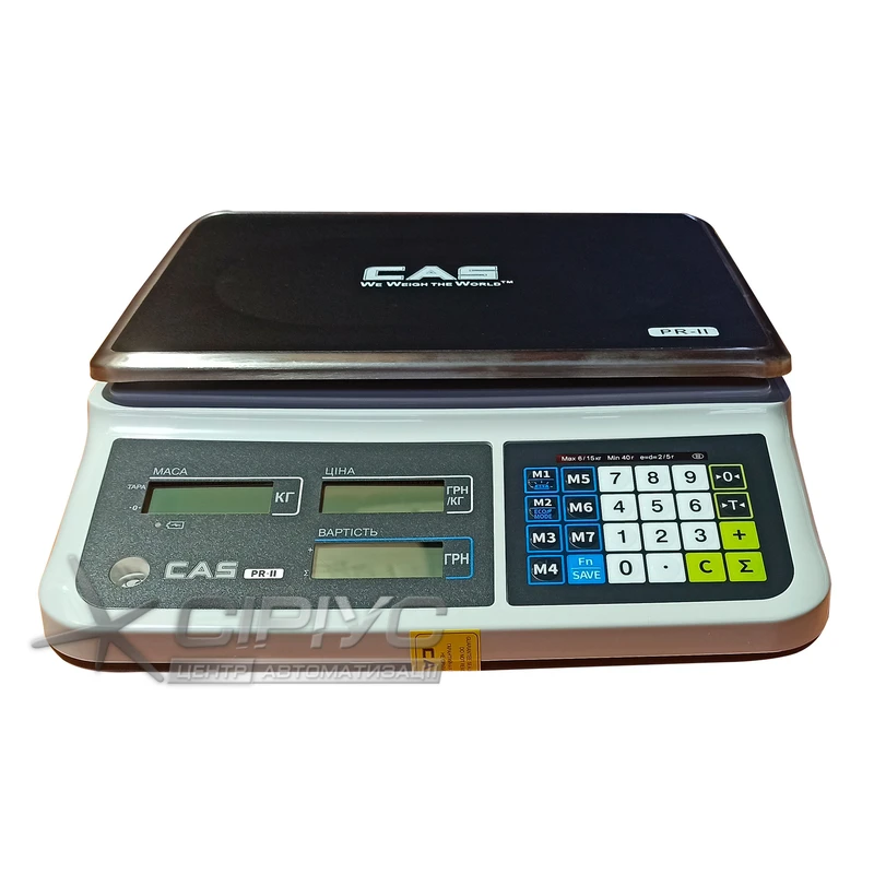 Весы торговые CAS PR II B без стойки с LCD дисплеем