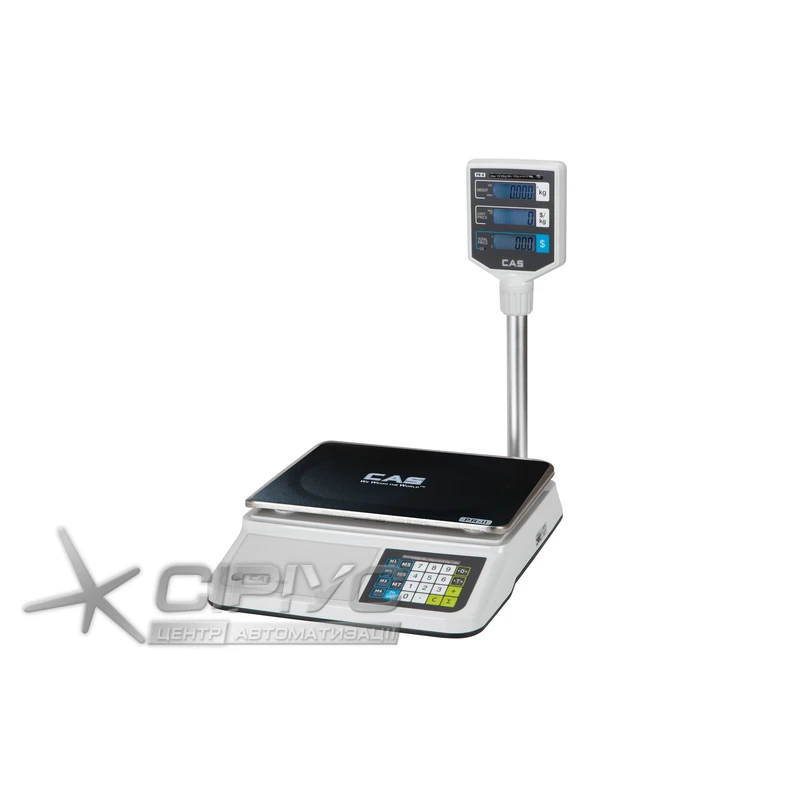 Весы торговые CAS PR II P со стойкой с LCD дисплеем